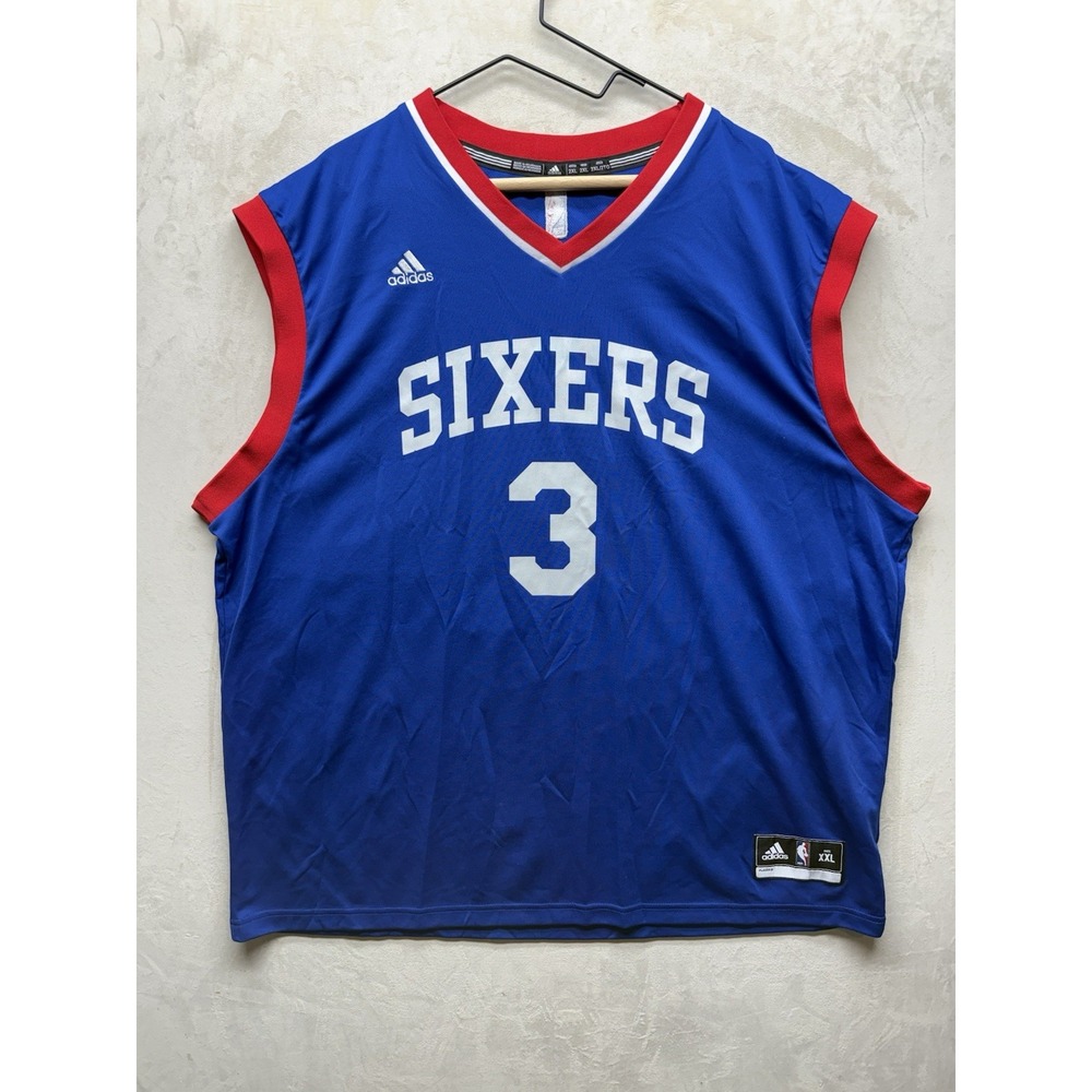 Vintage Adidas Allen Iverson Jersey XXL Philadelphia 76ers #3 Basketball Y2K